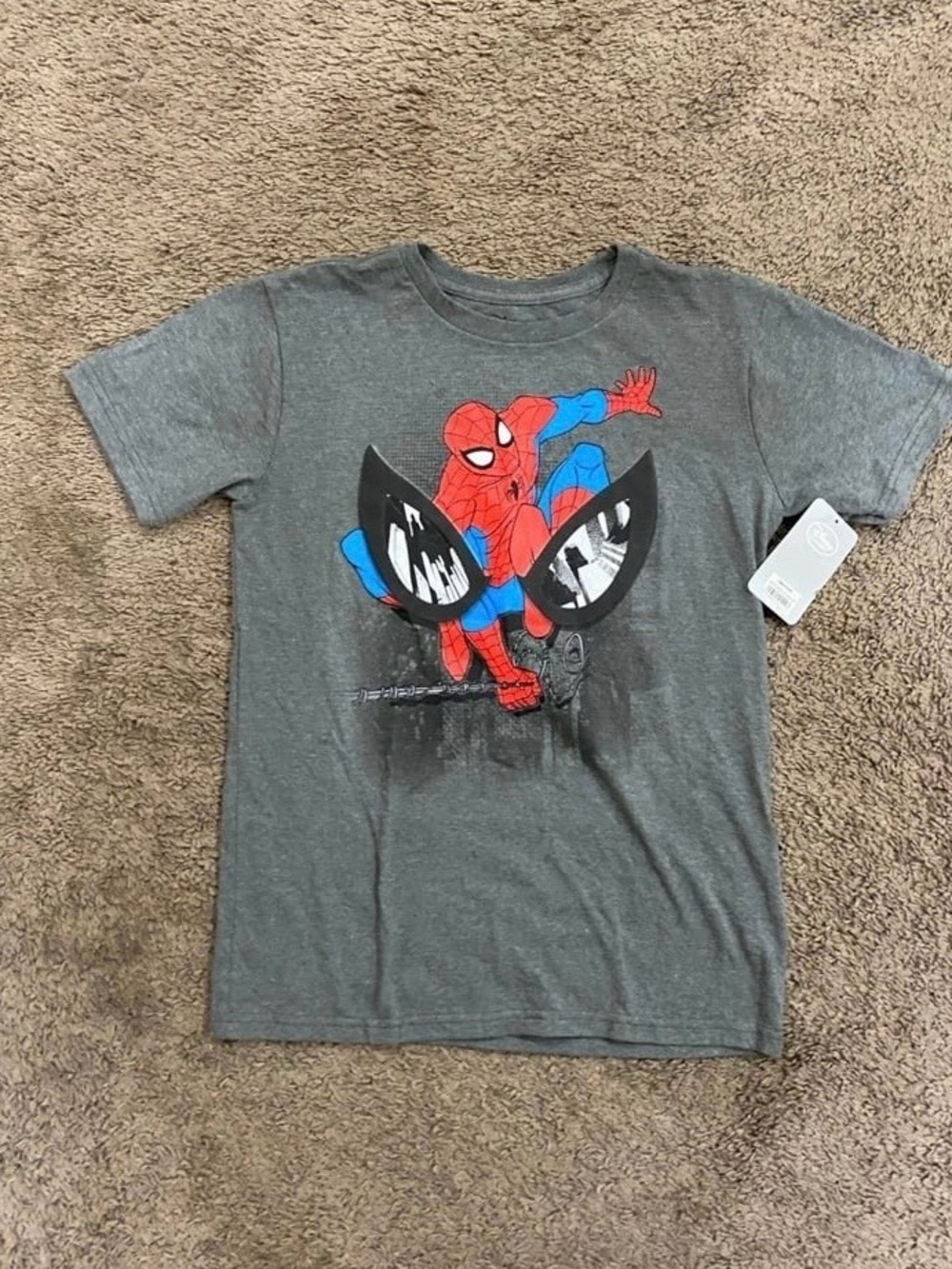 Boys Disney Store Spiderman Shirt Size large 10/12 NWT